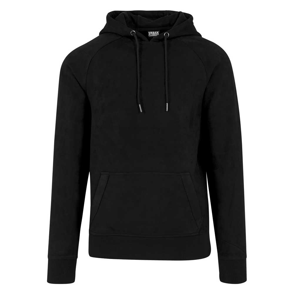 Urban Classics - Imitation Suede Hoodie - Black